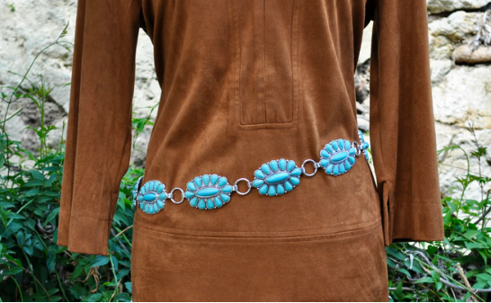 Western Turquoise Concho Belt Western Concho Belt S/M and L/XL Western Belt