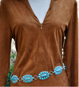 Western Turquoise Concho Belt Western Concho Belt S/M and L/XL Western Belt