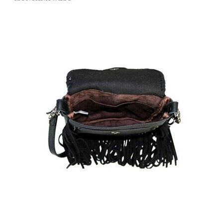 Western Leather Tooled LeatherFringe Crossbody Bag: Vintage Cowgirl Style
