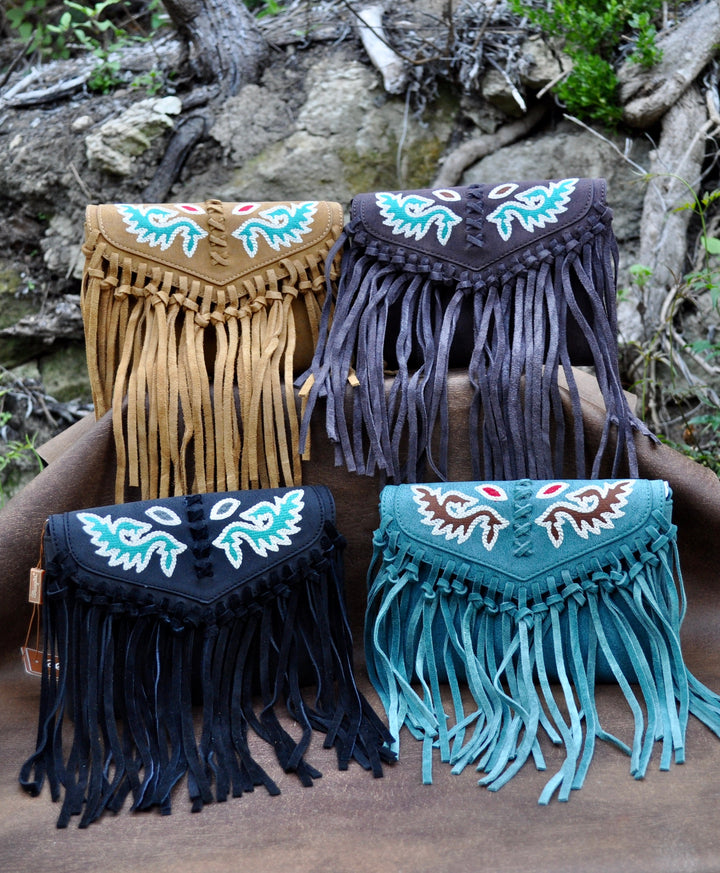 Genuine Leather Fringe Crossbody Bag: Western Cowgirl Style