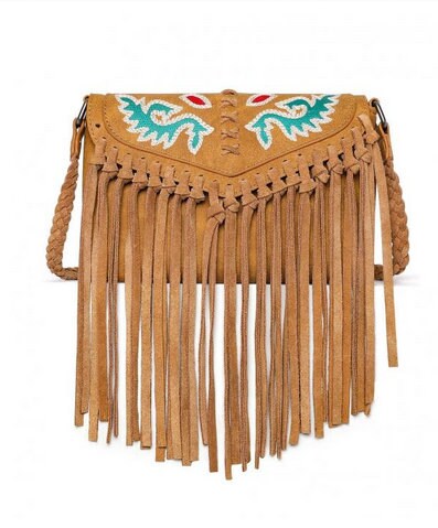 Genuine Leather Fringe Crossbody Bag: Western Cowgirl Style
