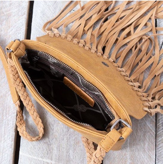 Genuine Leather Fringe Crossbody Bag: Western Cowgirl Style