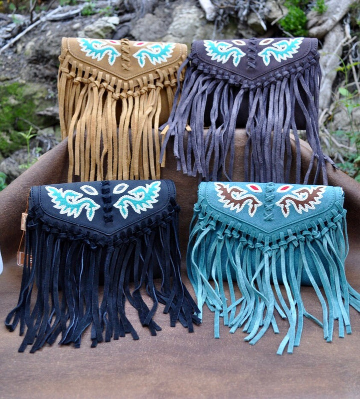 Genuine Leather Fringe Crossbody Bag: Western Cowgirl Style