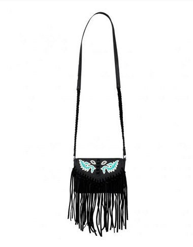 Genuine Leather Fringe Crossbody Bag: Western Cowgirl Style
