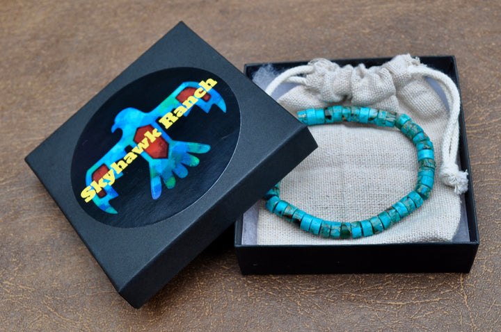 Genuine Turquoise Beaded Necklace: Boho Beach Surfer Style