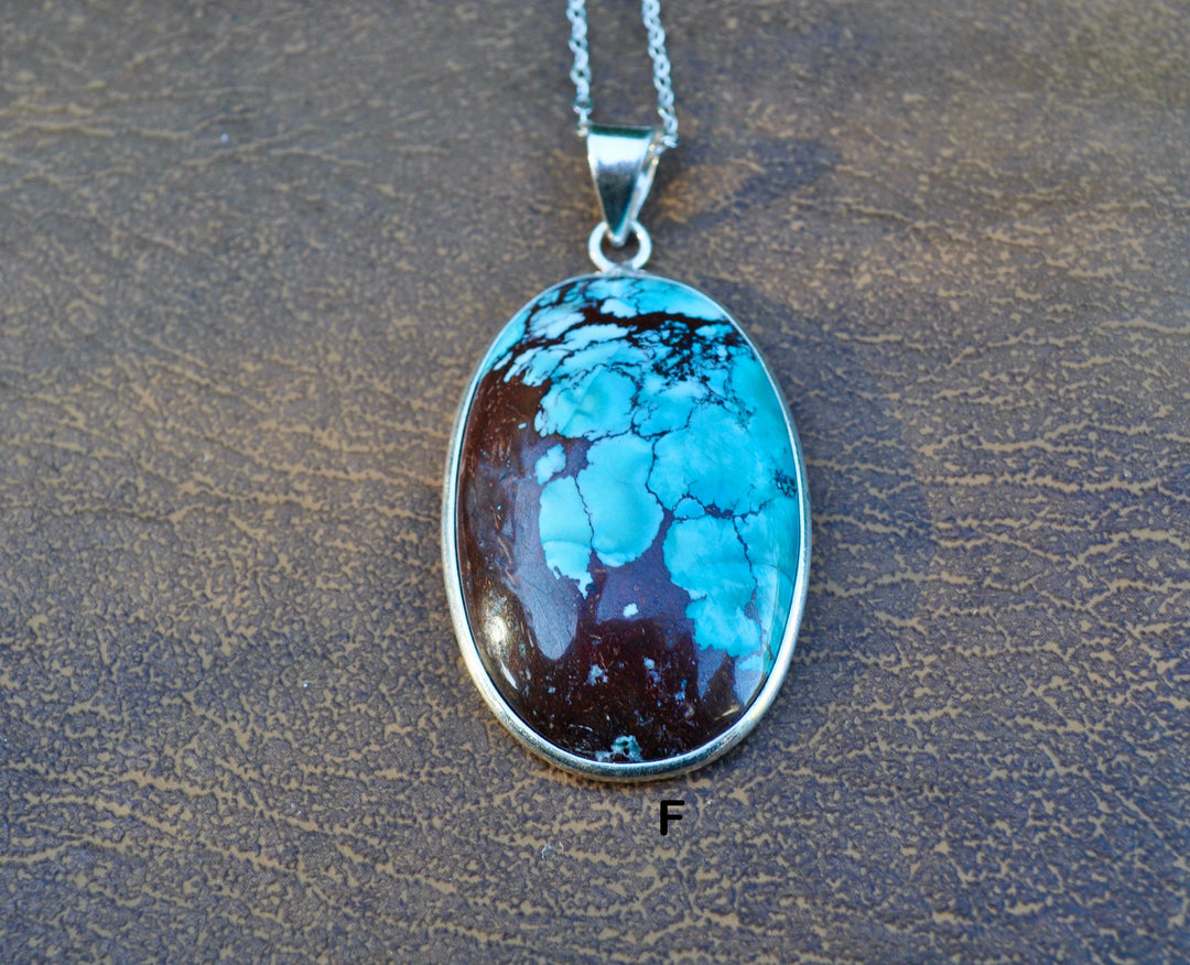 Turquoise Necklace Pendant 925 Sterling Silver
