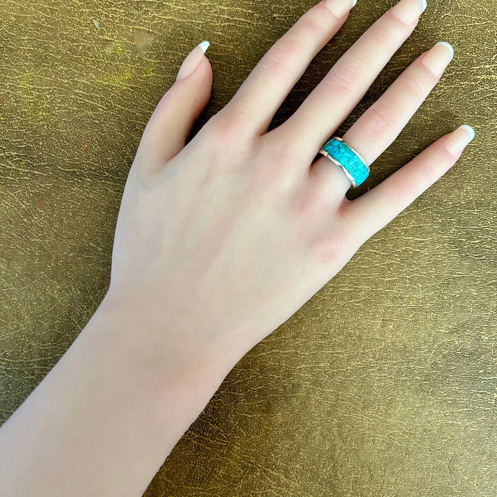Turquoise Sterling Silver Ring: Unisex Statement Jewelry