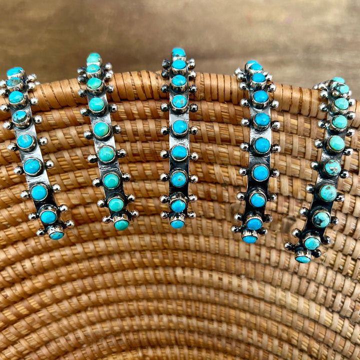 Kingman Turquoise Sterling Silver Cuff Bracelet - Southwestern Style