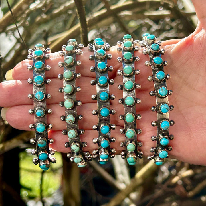 Kingman Turquoise Sterling Silver Cuff Bracelet - Southwestern Style