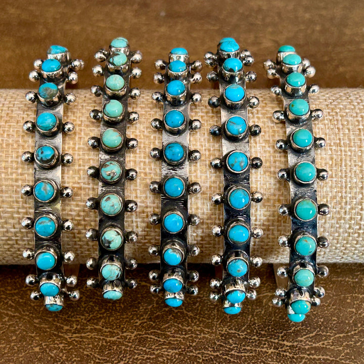 Genuine Kingman Turquoise Sterling Silver Bracelet Turquoise Cuff