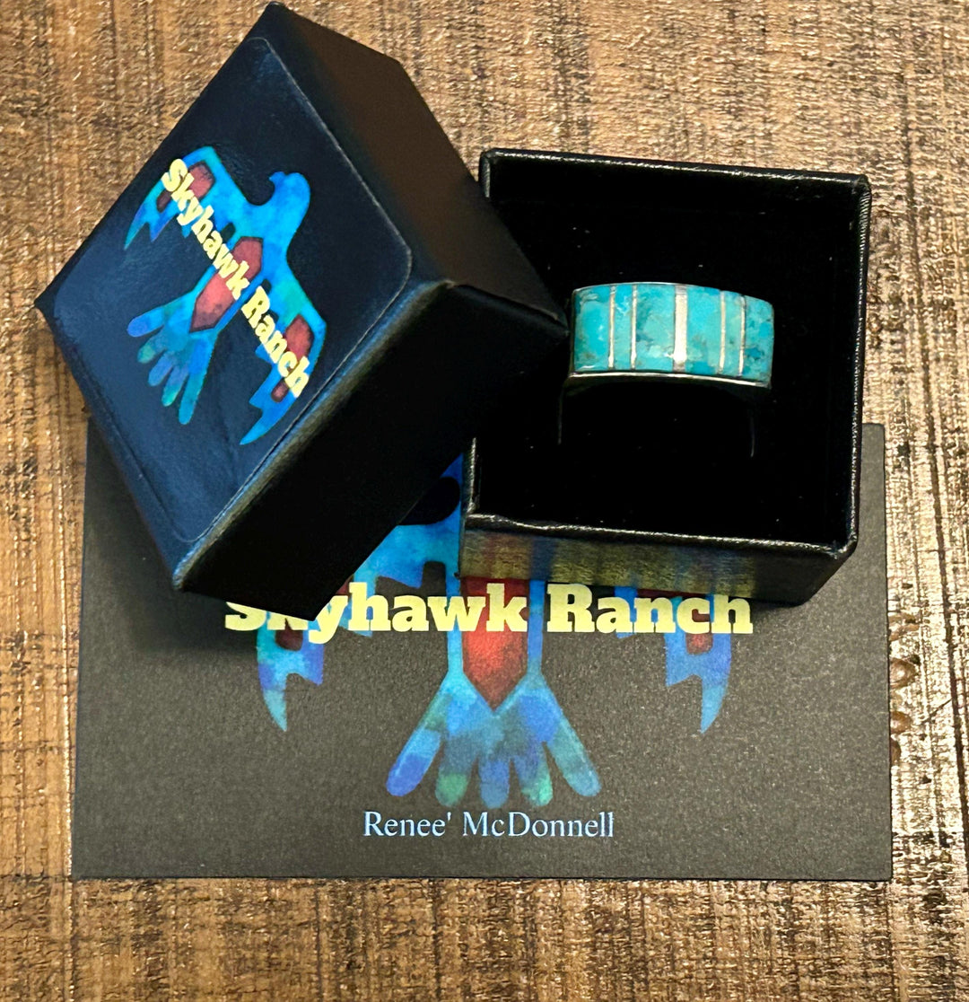 Kingman Turquoise Ring: Sterling Silver Gemstone, Unisex Design