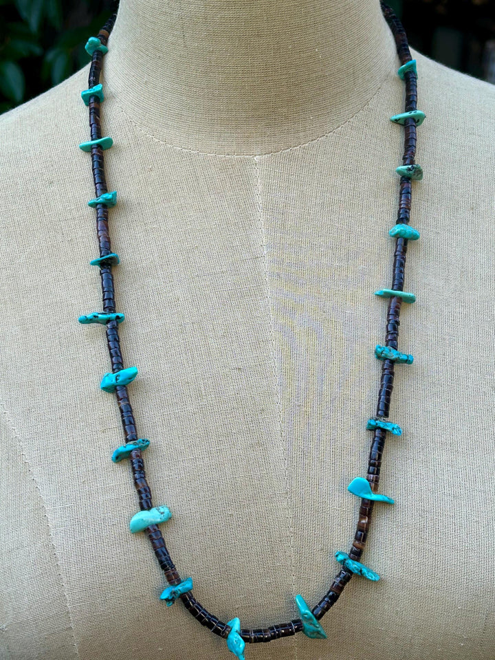 Santo Domingo Heishi Necklace:  Vintage Statement Jewelry