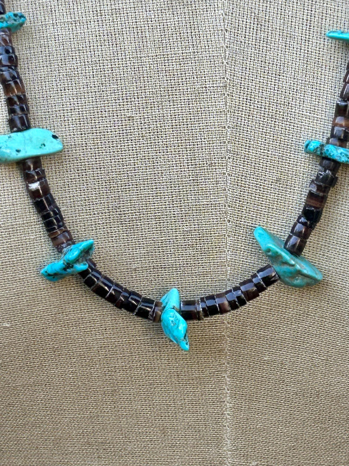 Santo Domingo Heishi Necklace:  Vintage Statement Jewelry