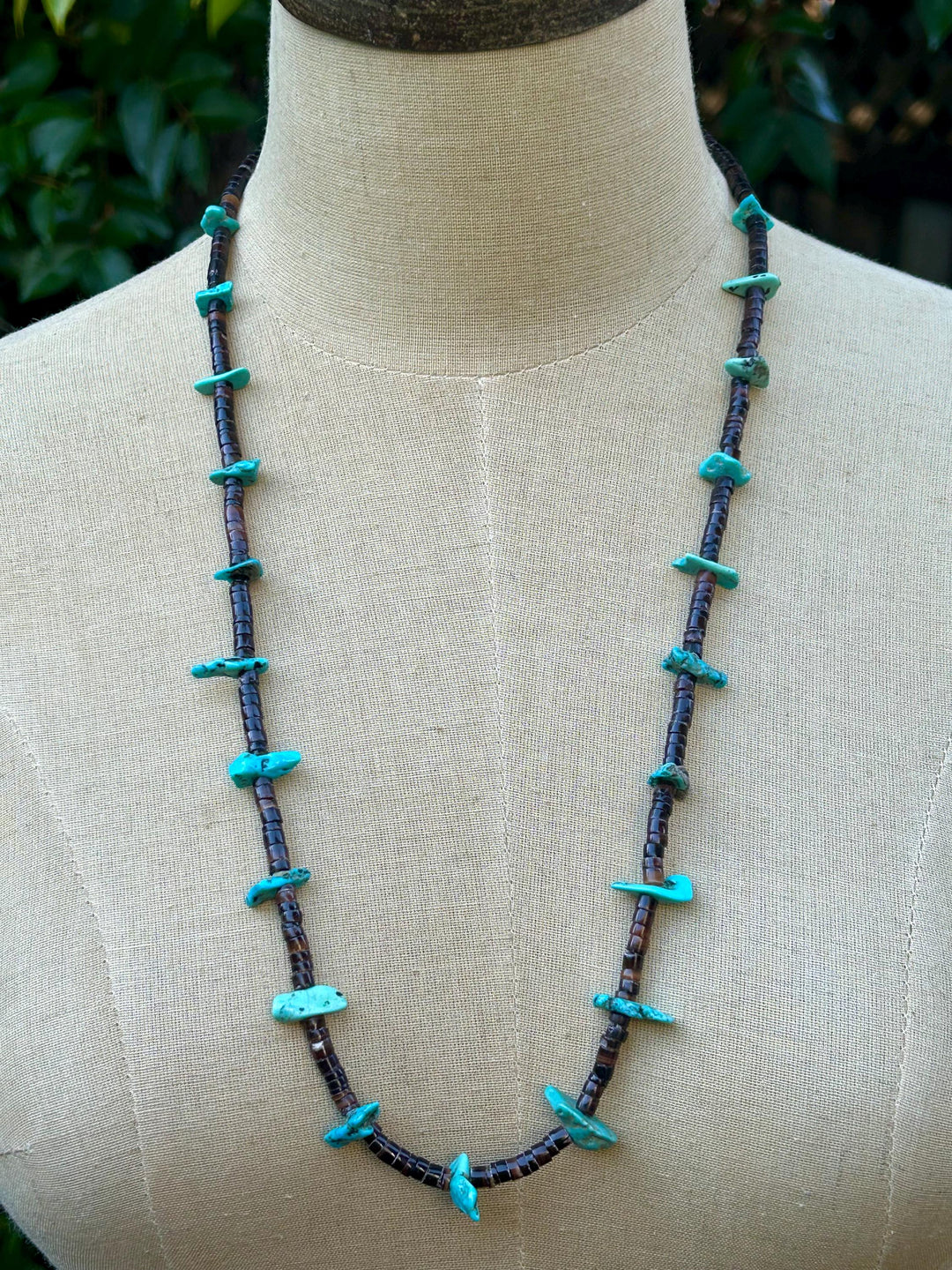 Santo Domingo Heishi Necklace:  Vintage Statement Jewelry