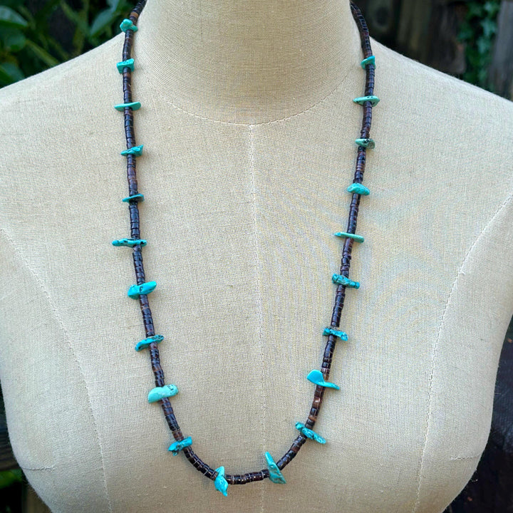 Santo Domingo Heishi Necklace:  Vintage Statement Jewelry