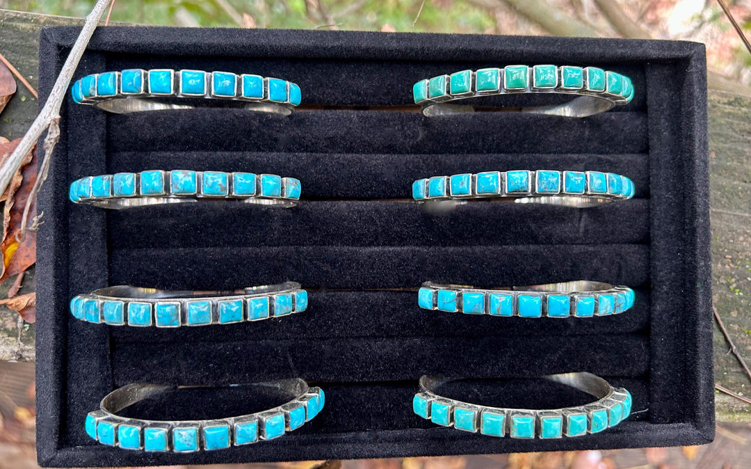Genuine Kingman Turquoise 925  Bracelet/Cuffs  Blues to Green Natural Turquoise Arizona Turquoise Cuff Gorgeous Gemstone Cuff Gift for Her
