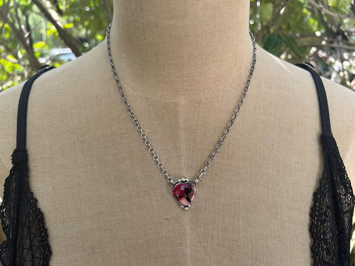 Kingman Turquoise Heart Pendant: Sterling Silver Gemstone Necklace