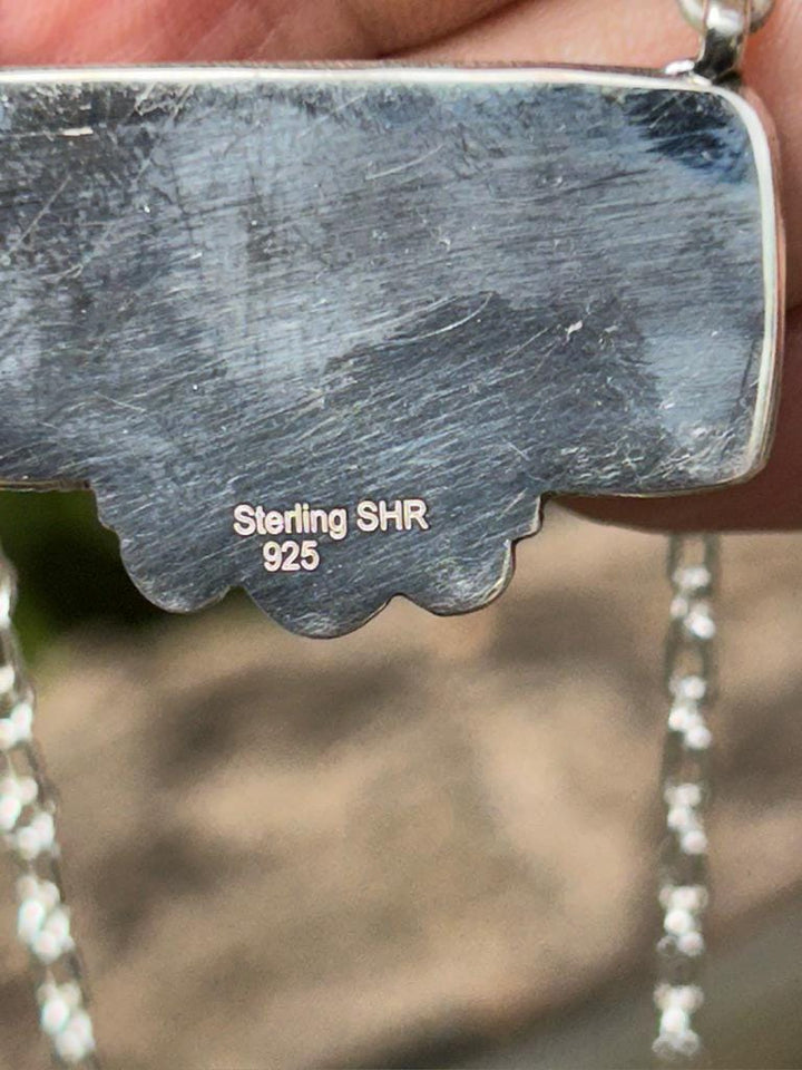 Wild Horse Silver Bar Necklace - Western Style