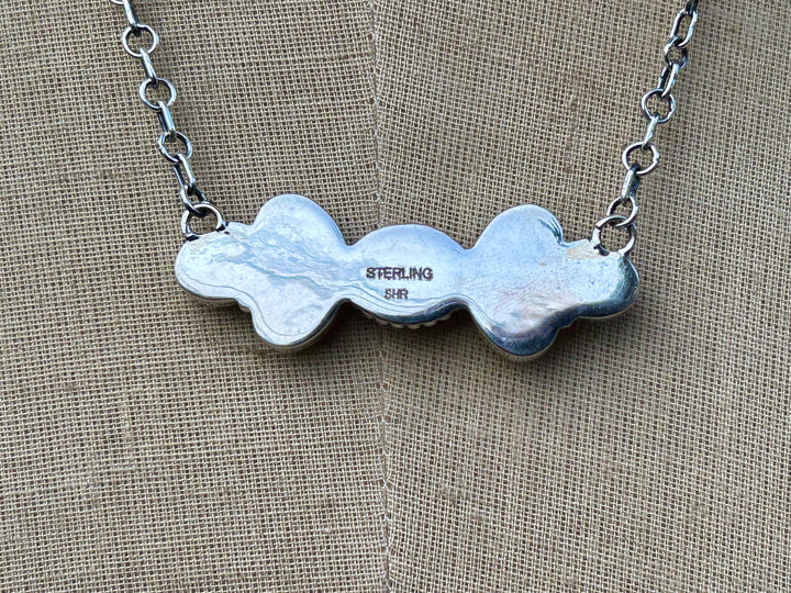 Kingman Turquoise Necklace: Sterling Silver, Southwestern Style