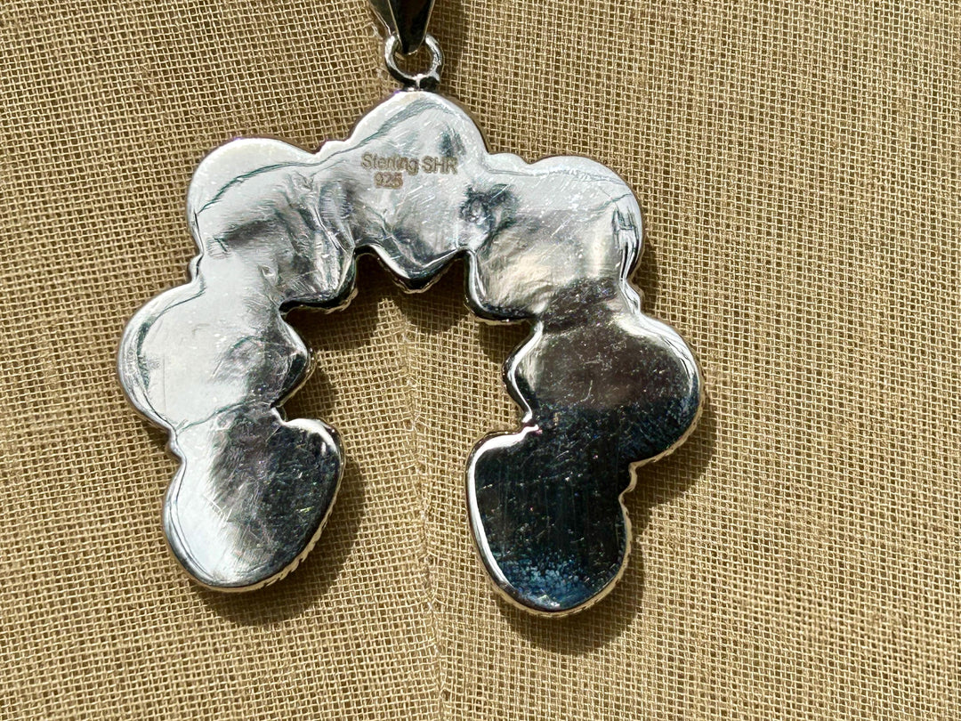 Royston Turquoise Naja Pendant Necklace: Handmade Sterling Silver Southwestern Jewelry