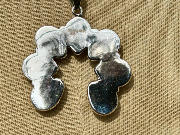 Royston Turquoise Naja Pendant Necklace: Handmade Sterling Silver Southwestern Jewelry