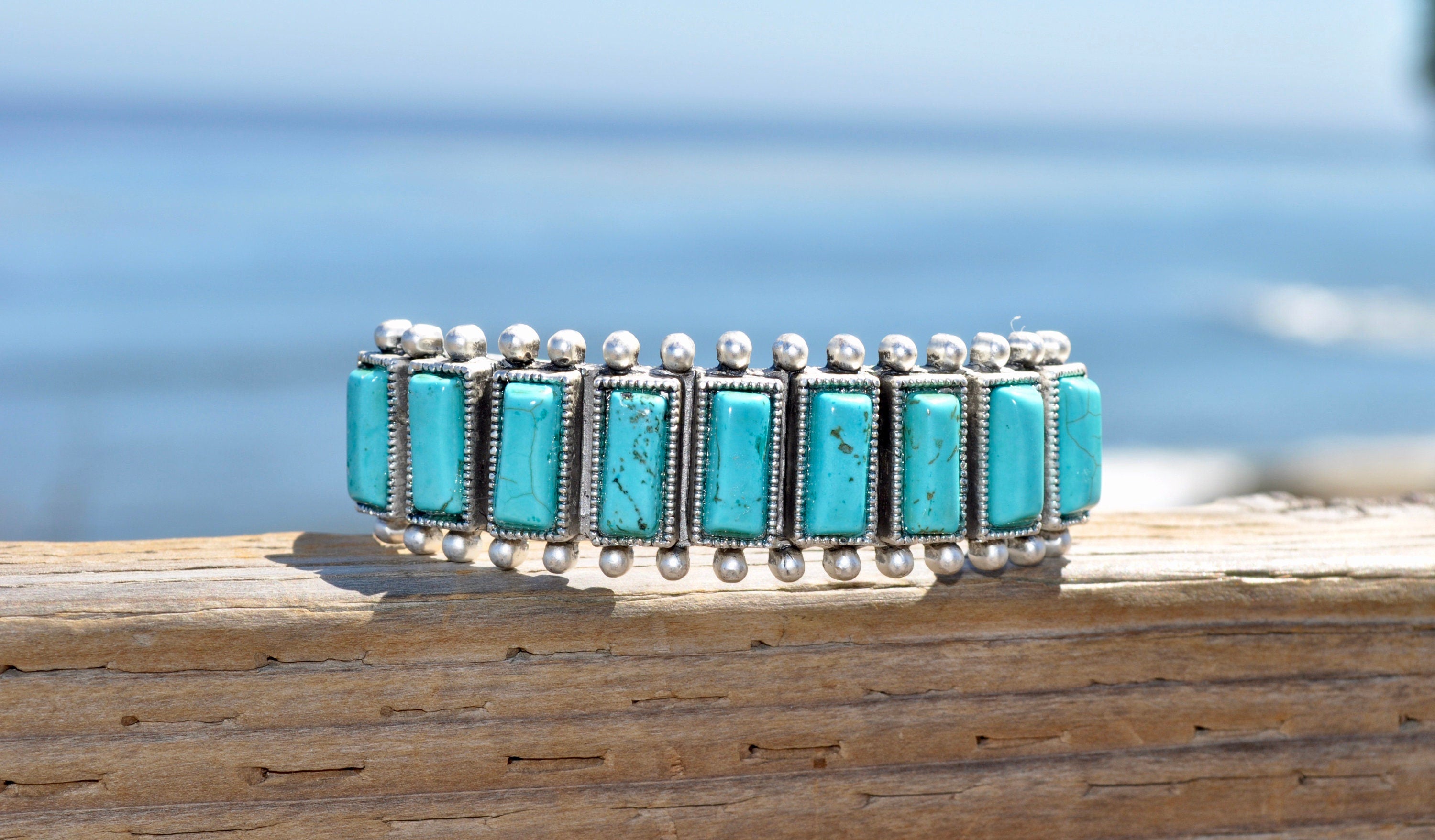 Turquoise Cuff Bracelet Western Mens Bracelet 2024 Southwestern Cowboy Bracelet Weste